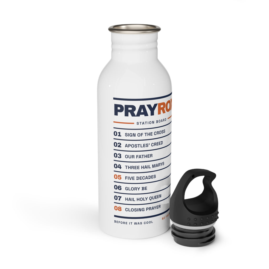 Prayer Stations Stainless Steel Water Bottle — PRAYROX Rosary/Prayer Guide