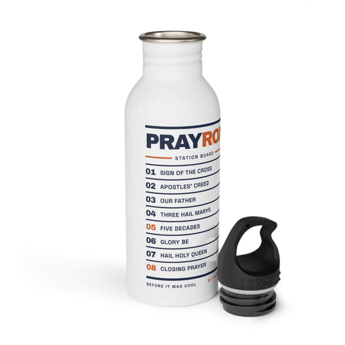 Prayer Stations Stainless Steel Water Bottle — PRAYROX Rosary/Prayer Guide